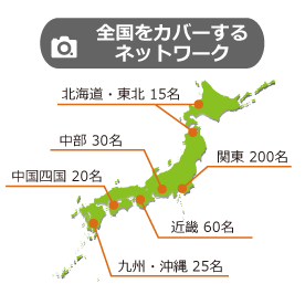 全国をカバーするネットワーク